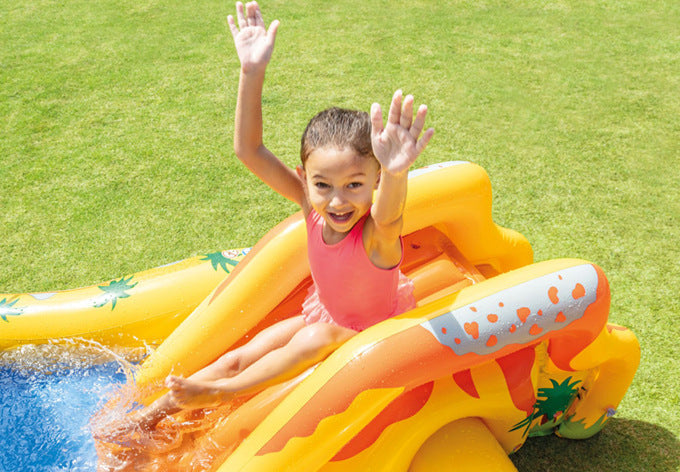 Dinosaur Volcano Inflatable Swimming Pool Paddling Pool