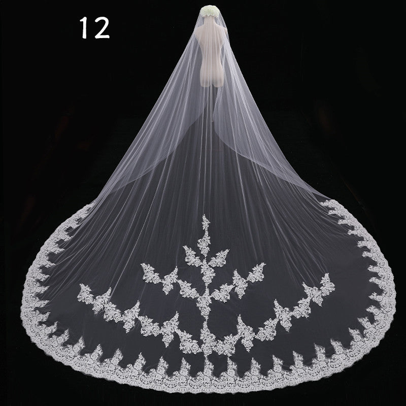 Bride Wedding Master Wedding Veil Long Long Tail