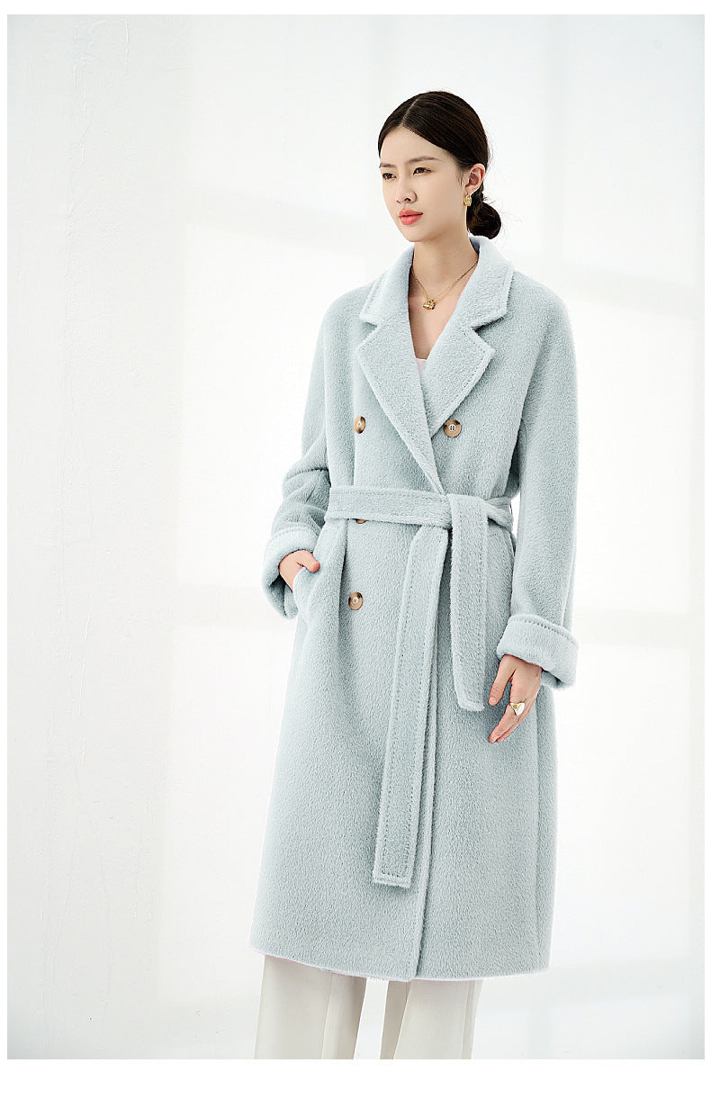 Solid Suli Sheep Camel Coat Women