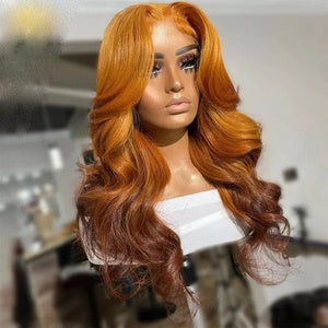 Golden Brown Gradient Real Hair Lace Headgear