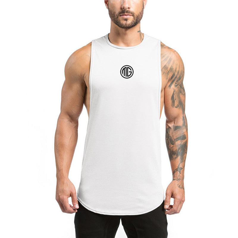 Fitness Pure Cotton Sleeveless Sports Vest Men