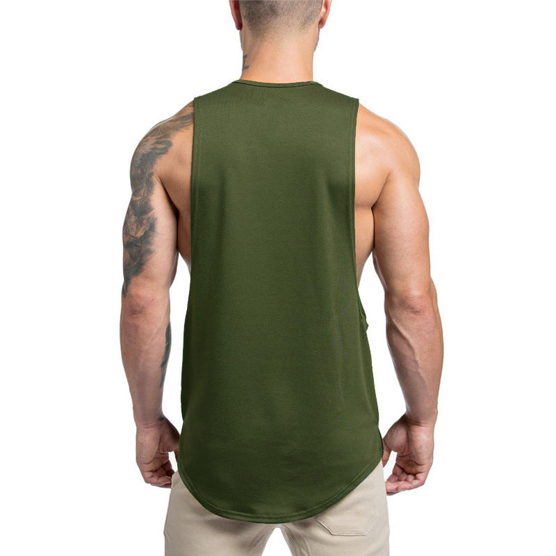 Fitness Pure Cotton Sleeveless Sports Vest Men