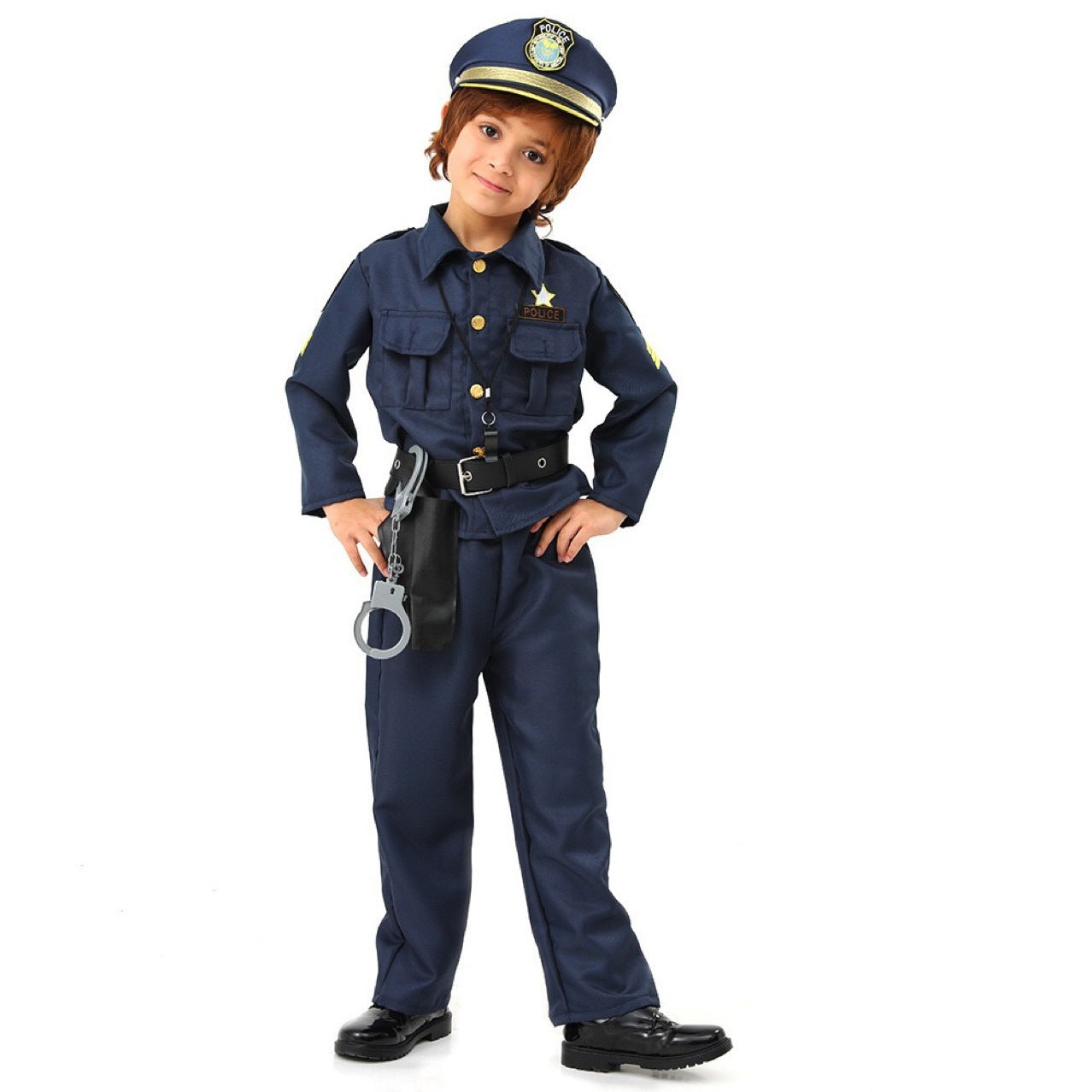 Children Police Uniform Role Playing Performance Costume