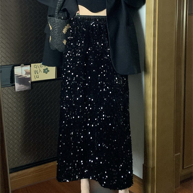 Women's Fashionable Sequins Skirt