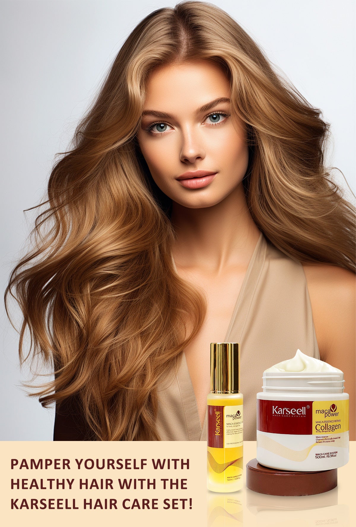 Karseell Collagen Hair Treatment Deep Repalr Conditioner For All Hair Types  Karseell Argan Oil Hair Serum For Dry Damaged Hair