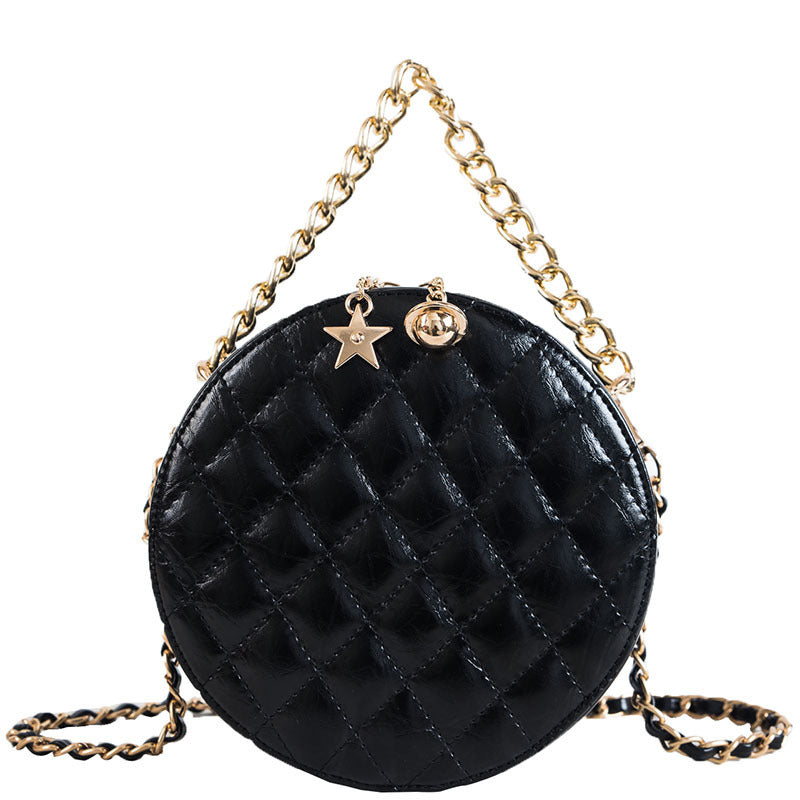 Diamond Chain Bag Small Round Female Bag