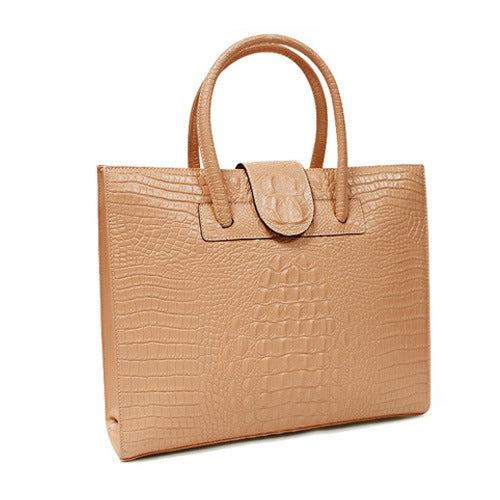 Crocodile big shoulder bag