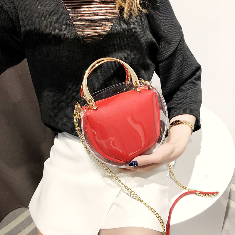 Bolso de mano con cadena Bolso de hombro Bolso transparente