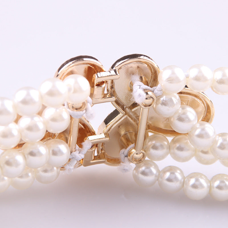 All-match Fashionable Pearl Diamond Flower Waist Chain Decoration