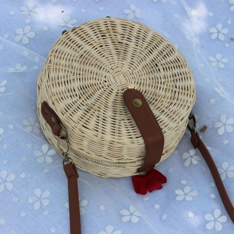 Round Rattan Bag