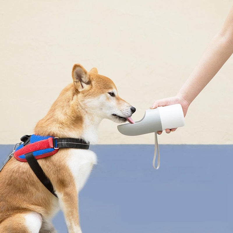 Taza para beber para mascotas, botella de agua para mascotas, cómoda, fácil de usar, a prueba de salpicaduras, cerradura de una tecla, estándar ABS