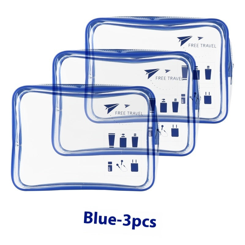 Bolsa de plástico de aviación portátil impermeable de viaje transparente multifuncional