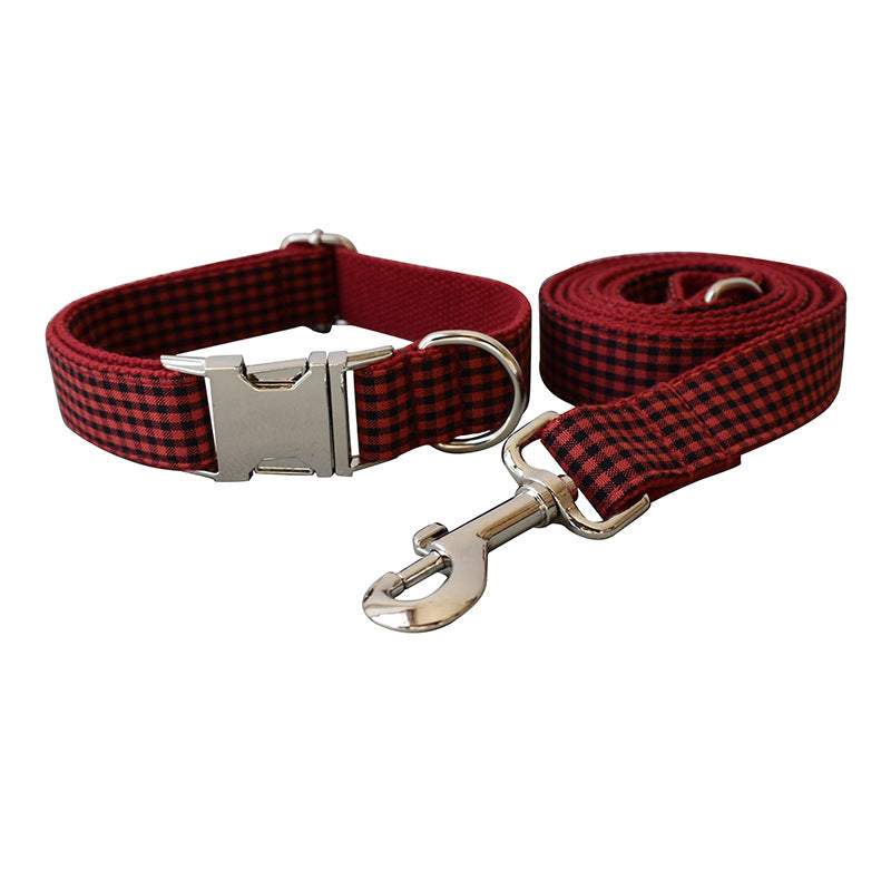 Red And Black Plaid Cotton Alloy Accessories