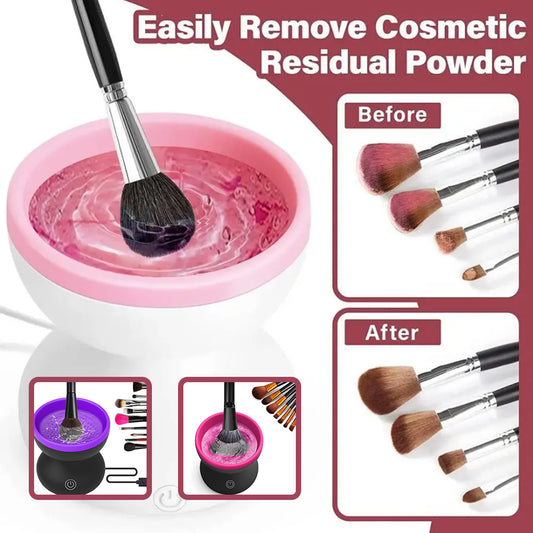 Electric Makeup Brush Cleaner Machine Portable Automatic USB Cosmetic Brush Cleaner