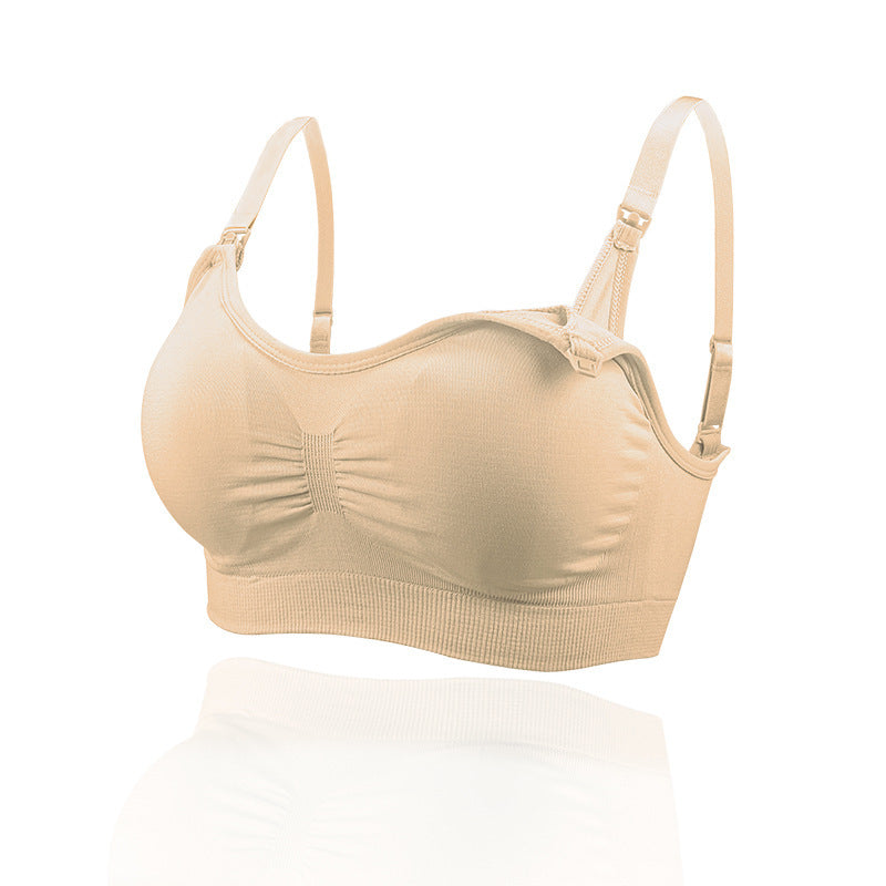 Front Button Seamless Nursing Bra Push Up Thin