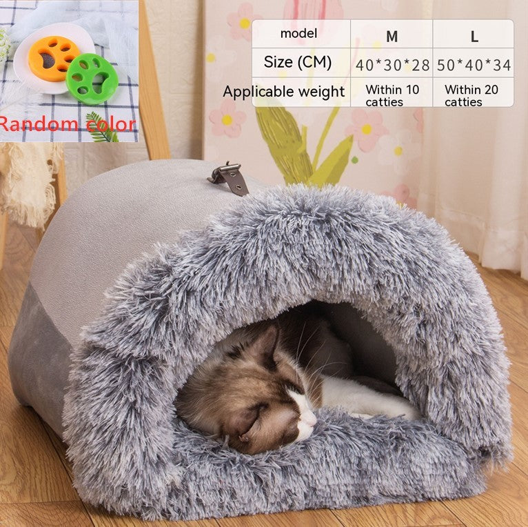 New Splice Portable Pet Nest Portable Warm Dog Nest Moisture-proof Long Fur Cat Nest Cross Border Pet Nest