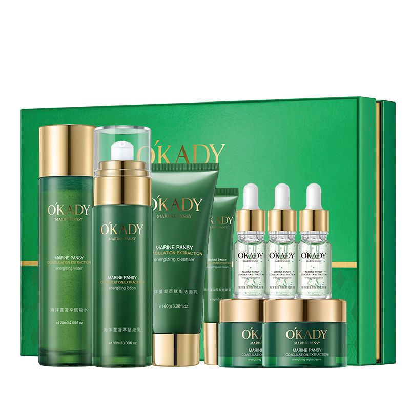 Conjunto de productos para el cuidado de la piel vegetal, loción de agua, conjunto completo hidratante de cosméticos