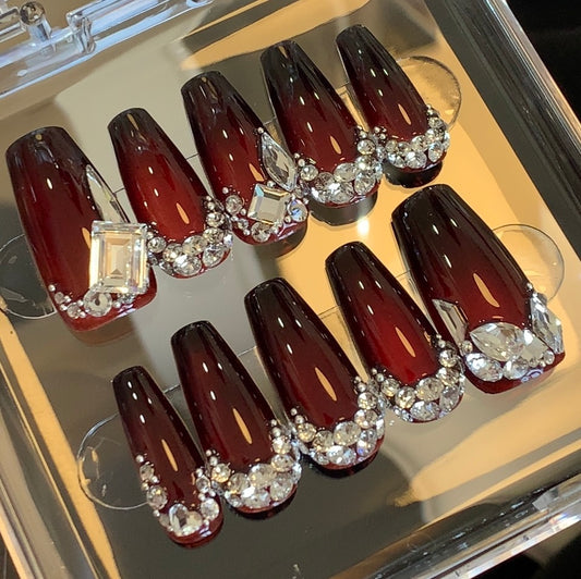 Bloody Castle Red Guokui White Wear Nail Tip Customized