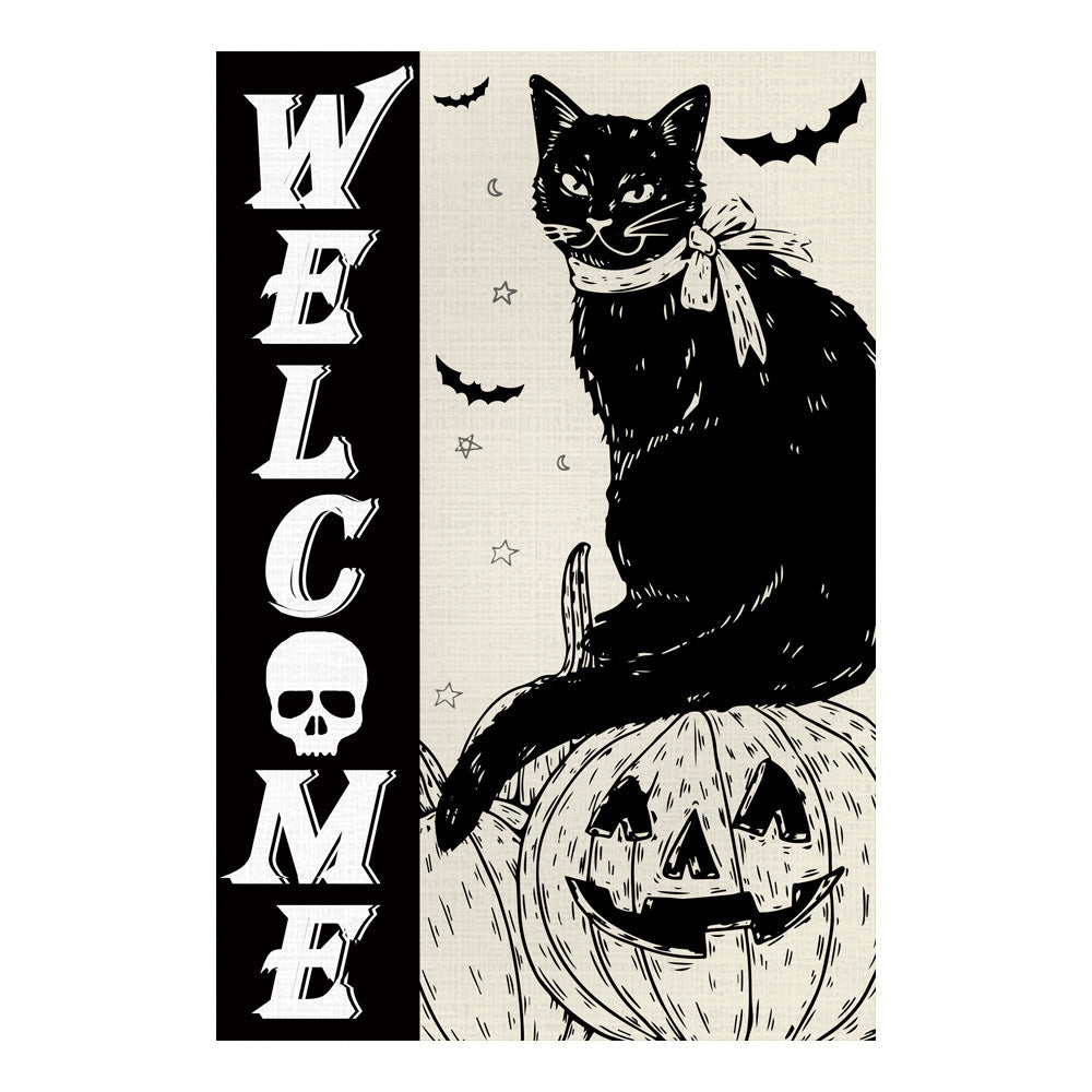 Halloween Garden Banner Day Of The Dead Flag Creative Ghost