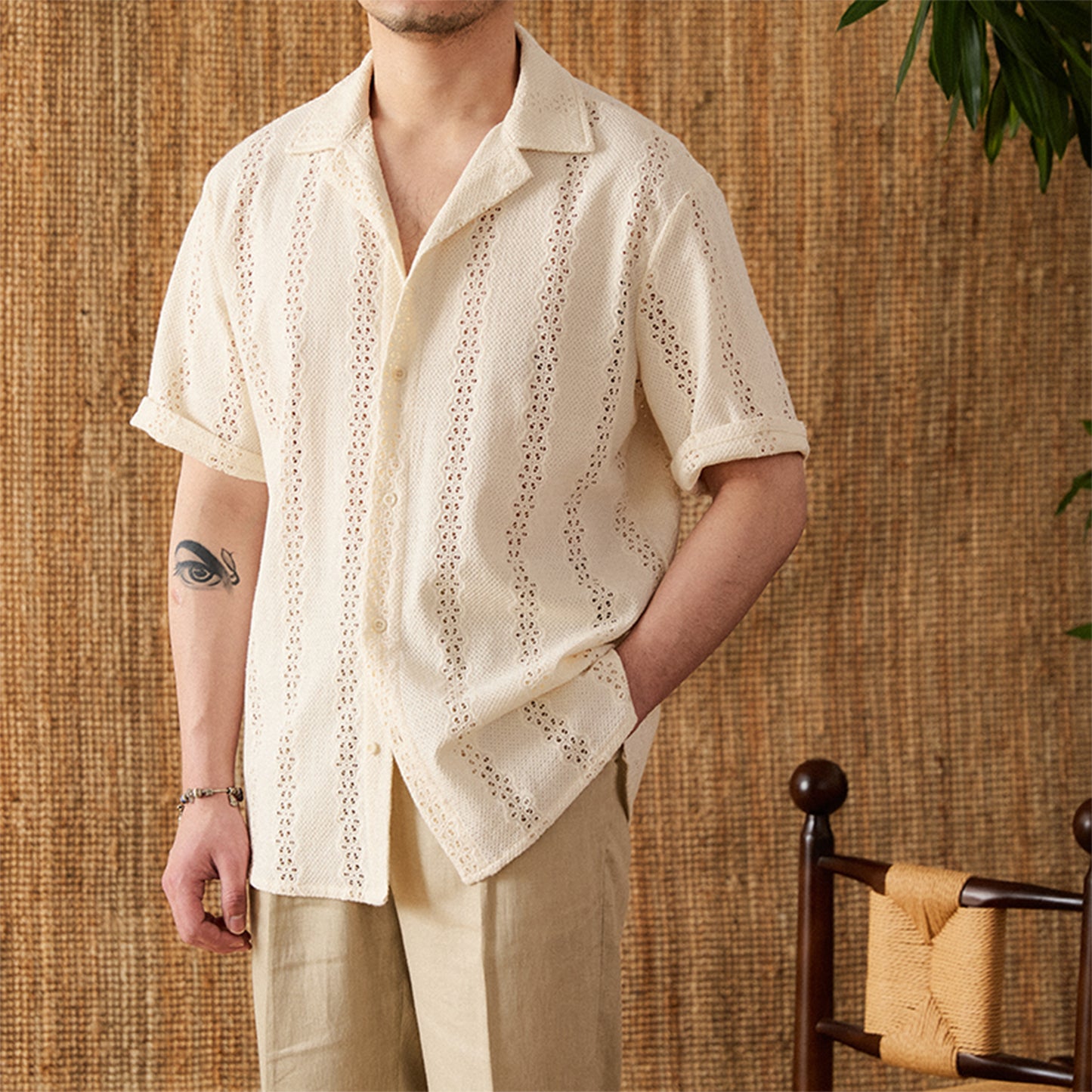 All-match Cuban Collar Summer Thin Short-sleeved Shirt