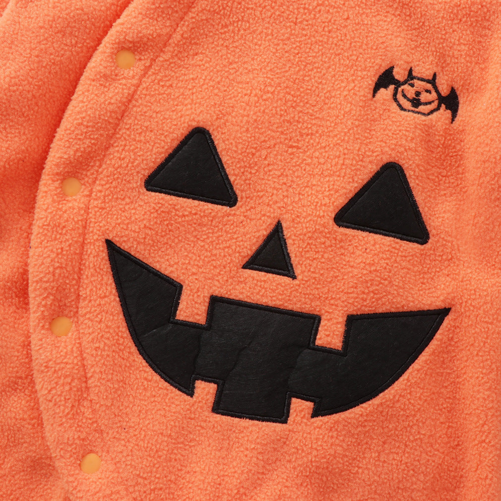 Sudadera con capucha de calabaza para bebé de Halloween