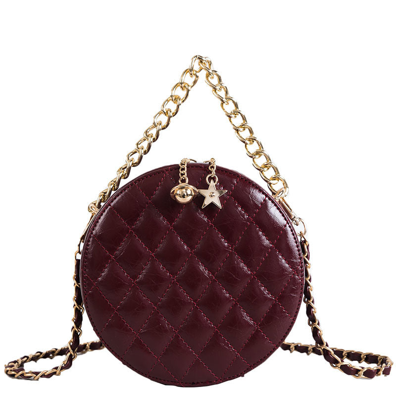 Diamond Chain Bag Small Round Female Bag