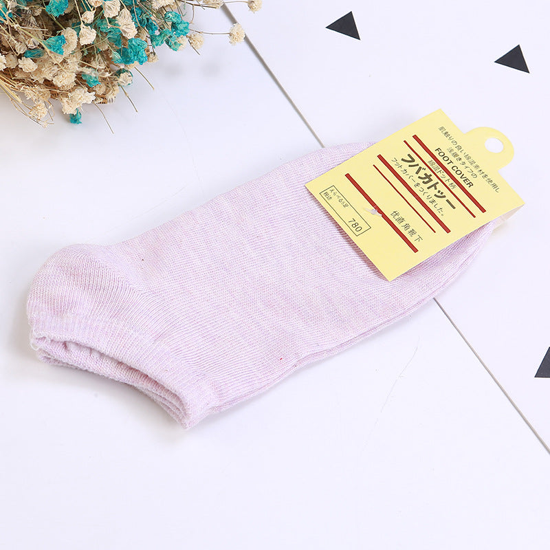 Solid color ladies socks