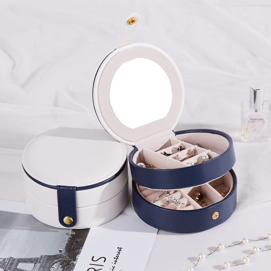 Round Portable Box Princess Mini Small Luxury Simple Hand Jewelry Storage Box