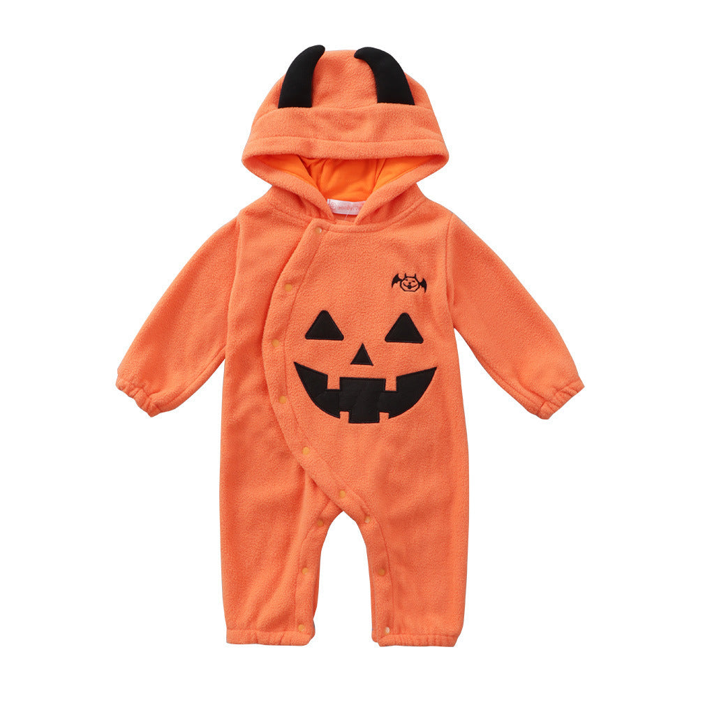 Sudadera con capucha de calabaza para bebé de Halloween