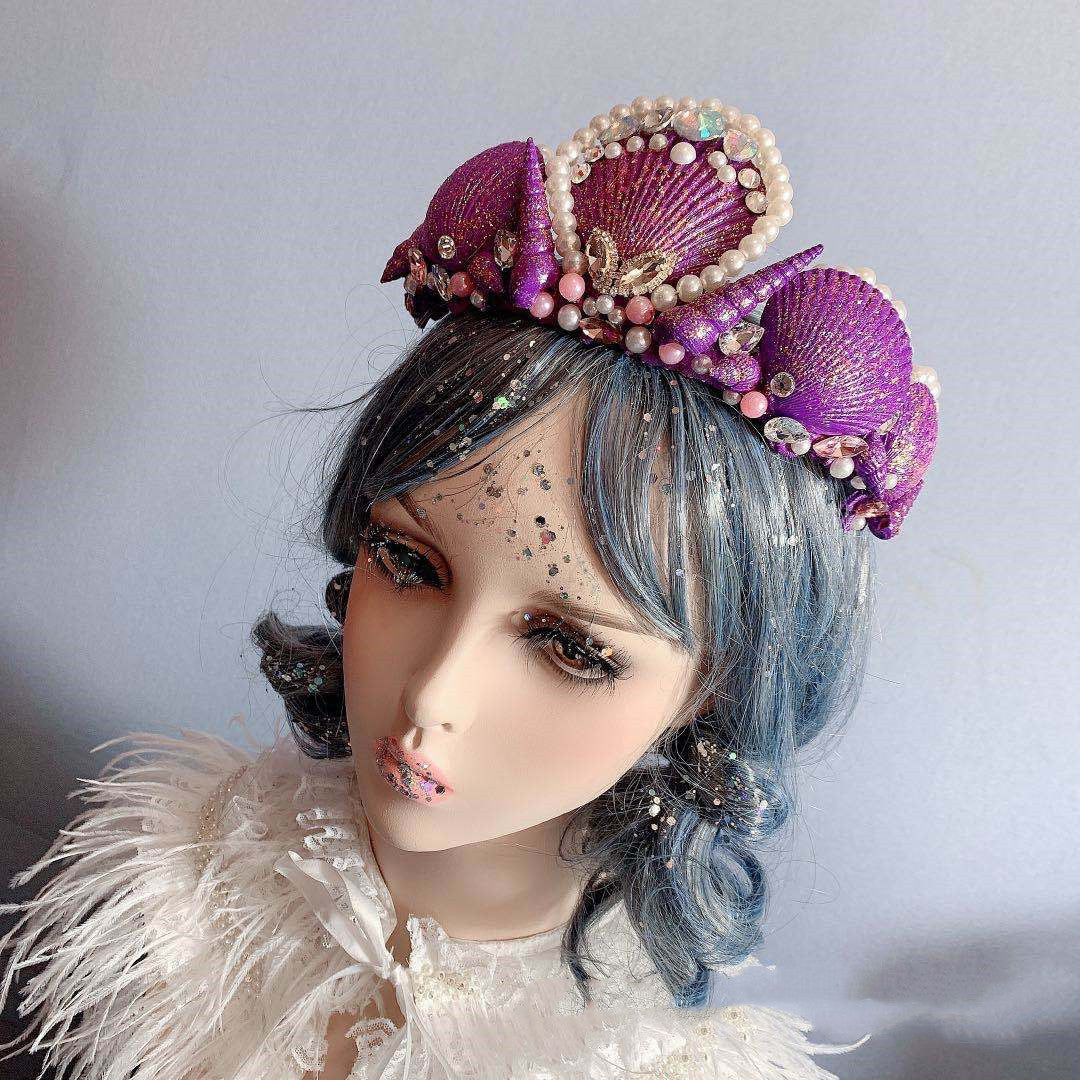 Retro Ocean Wind Mermaid Princess Headdress