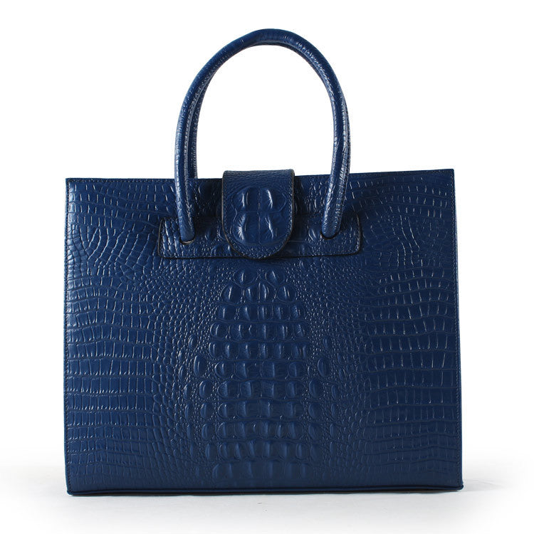 Crocodile big shoulder bag