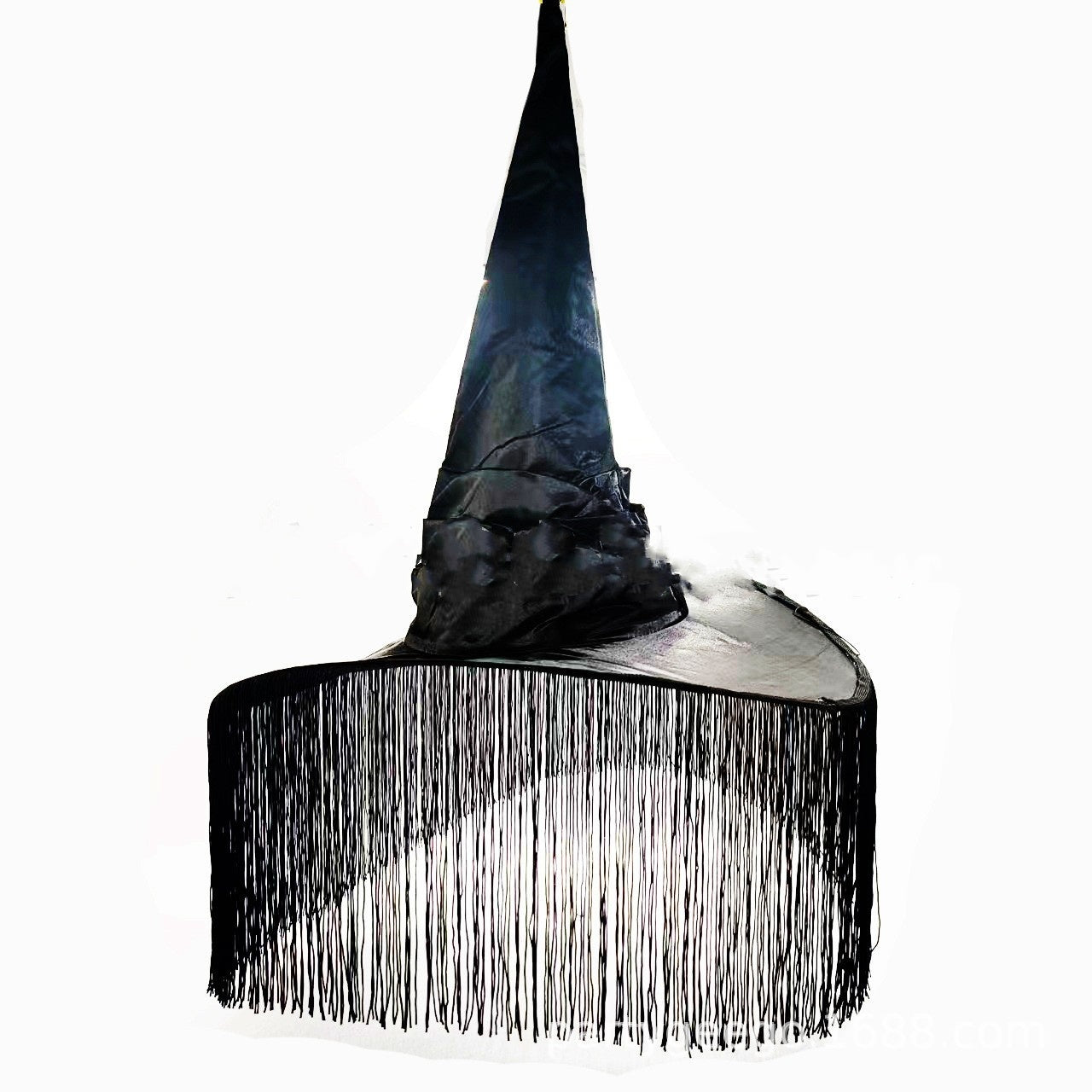 Halloween Pleated Tassel Witch Hat Party Makeup Props