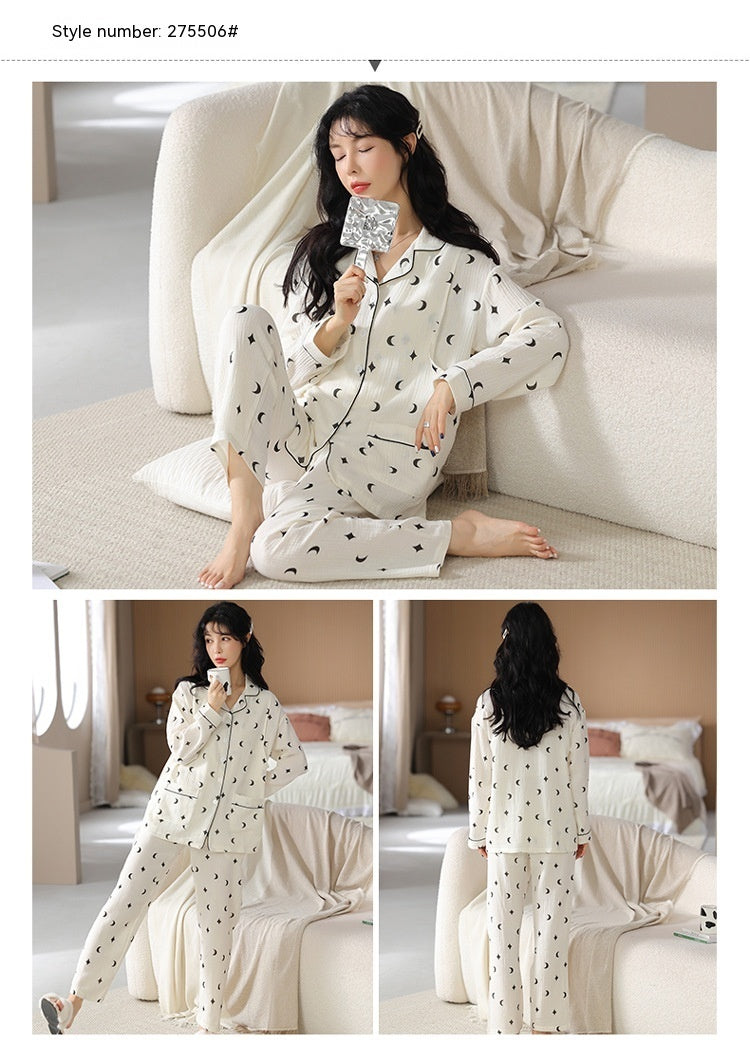 Pajamas Women's Long Sleeve Nursing Homewear Suit