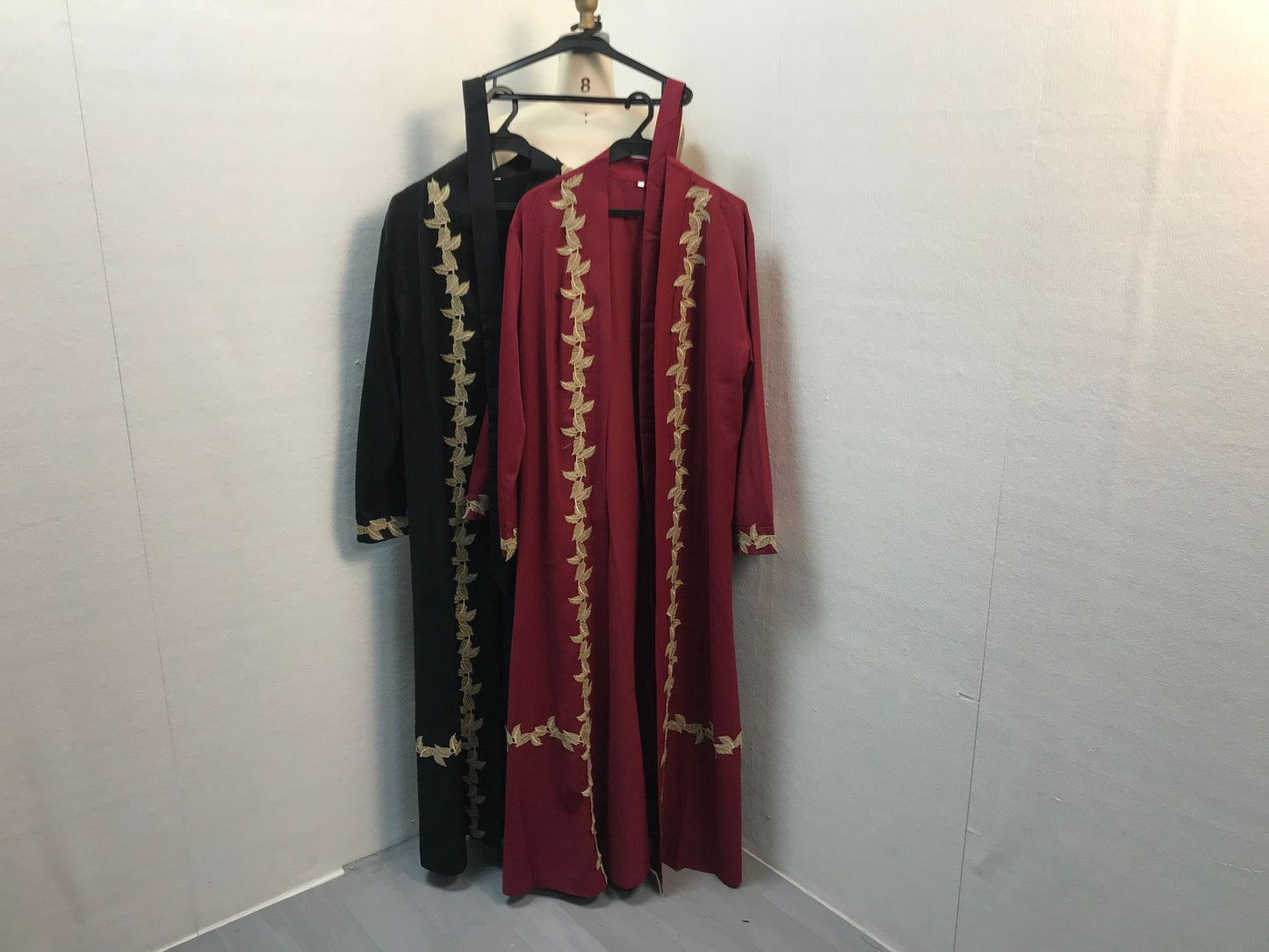 Women's Long Dress Embroidered Lace Cardigan Robe