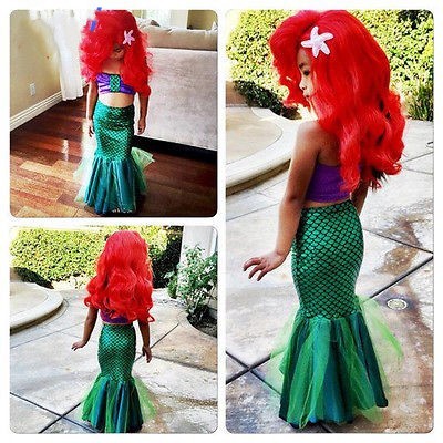 Ariel Mermaid Princess Dress Children