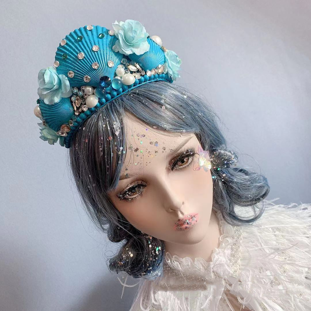 Retro Ocean Wind Mermaid Princess Headdress