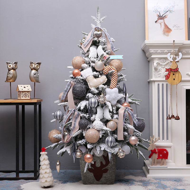 Paquete de árbol de Navidad de nieve de 1,5 m para decoración del hogar