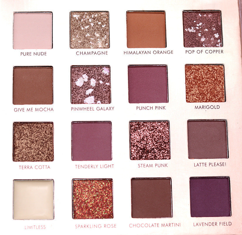 Desert Rose Waterproof Eyeshadow 16 Color Eyeshadow Palette