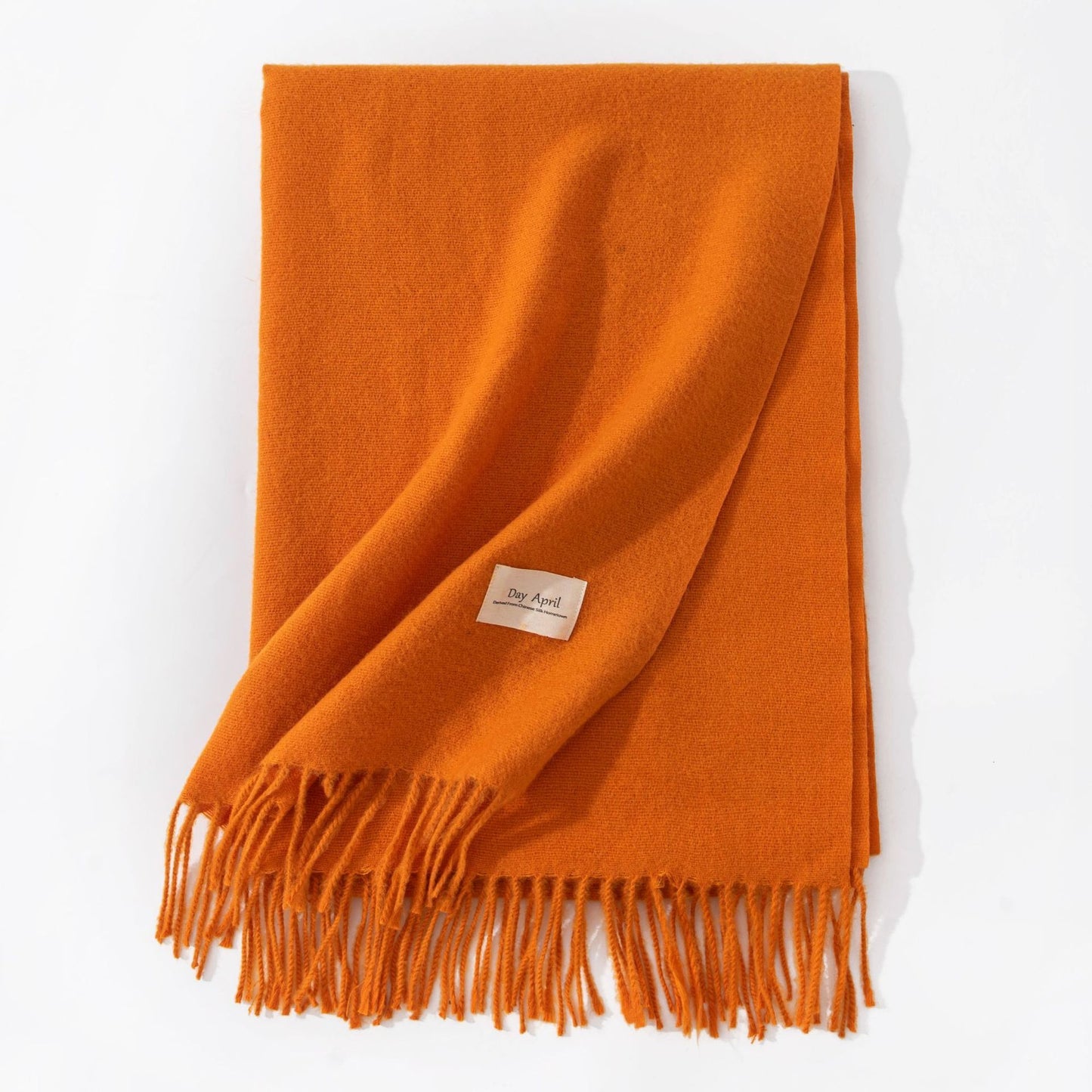 Pure Color Artificial Cashmere Scarf Women's Winter High-grade Shawl