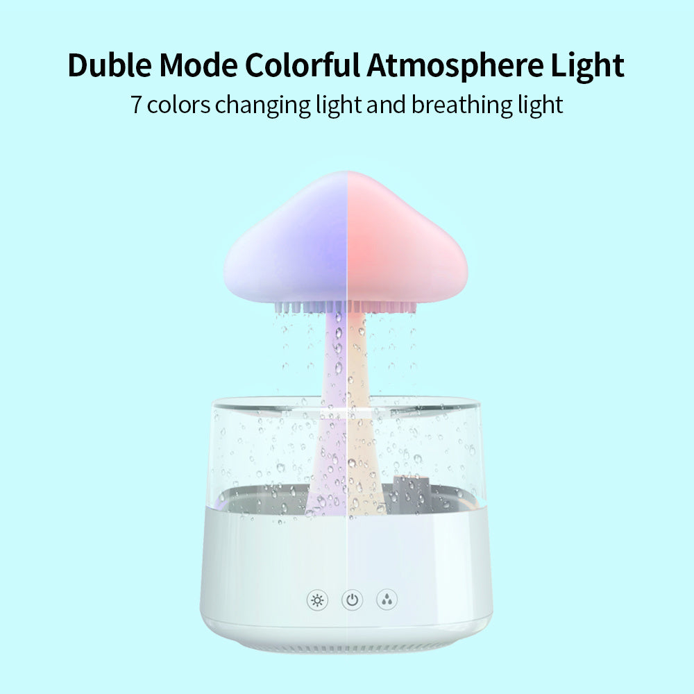 Rain Cloud Humidifier Rain Drip Aromatherapy Essential Oil Air Diffuser 450ml 7 Colors Mushroom Humidifier