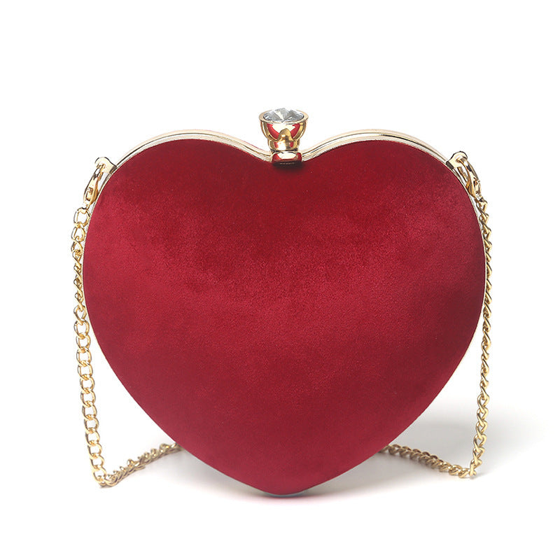 Heart-shaped Hand Holding Chain Bag