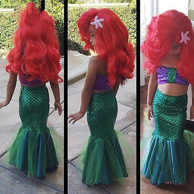 Ariel Mermaid Princess Dress Children