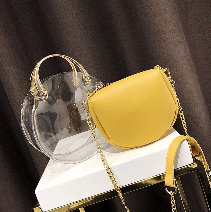 Bolso de mano con cadena Bolso de hombro Bolso transparente