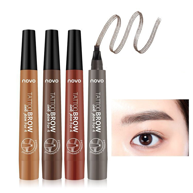 Four-forked Liquid Eyebrow Pencil Three-dimensional Long-lasting