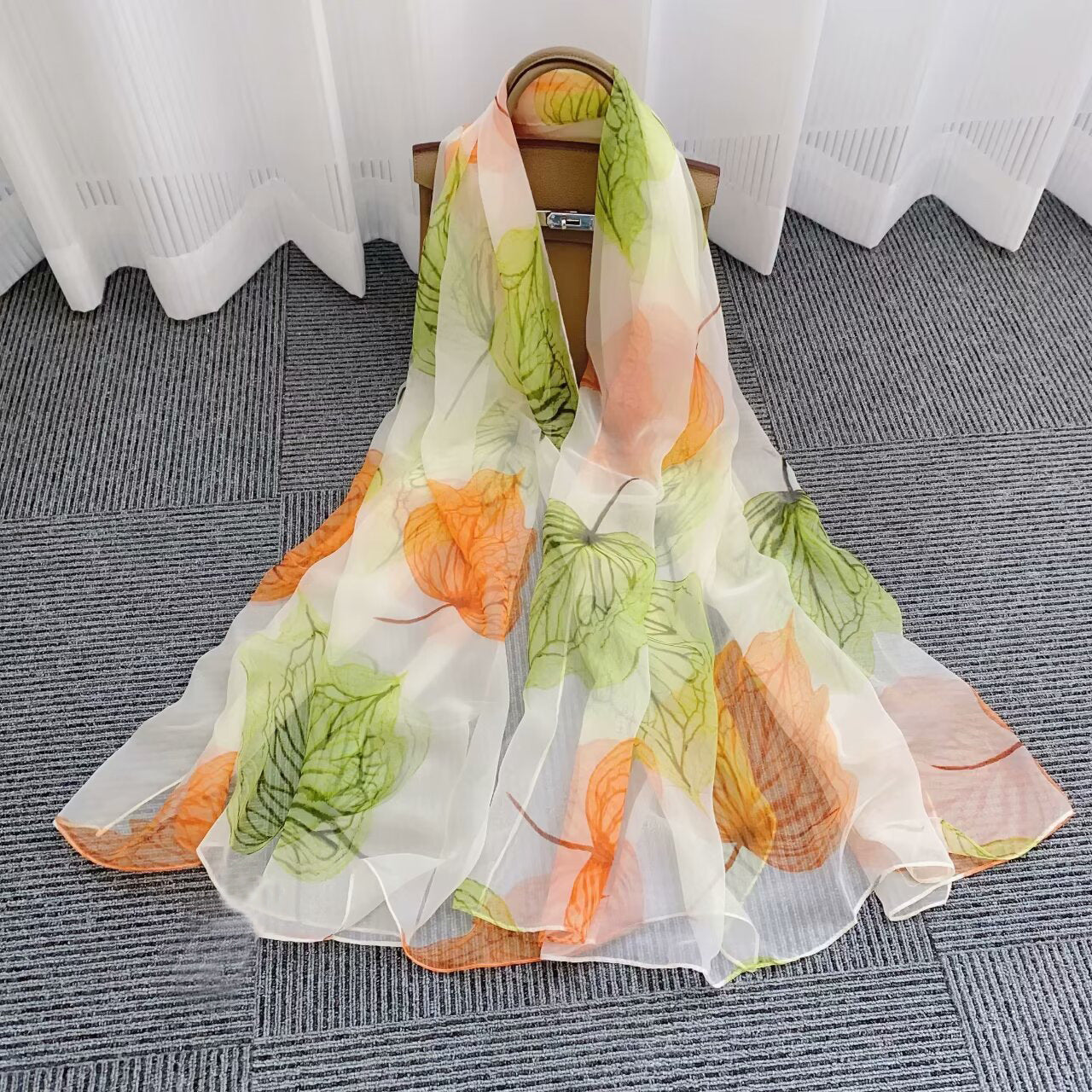 Light Luxury Artificial Silk Talma Yousoft Scarf Women's Large Size Pattern Commuter