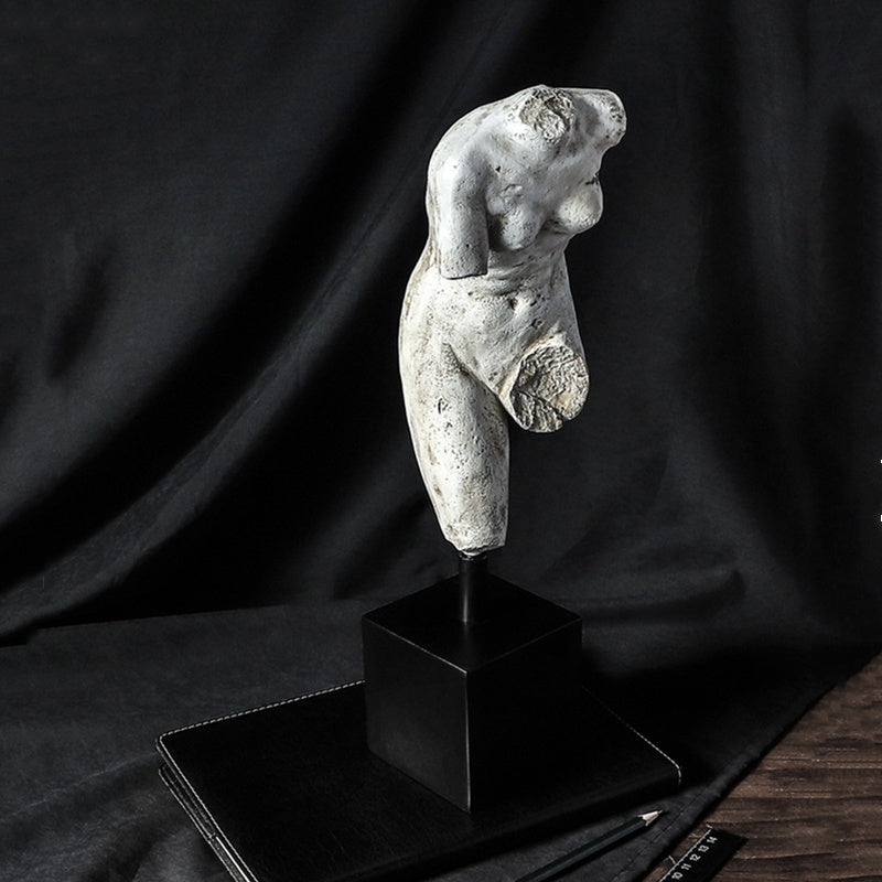 Escultura de cuerpo humano nórdico, artesanía de resina, adorno artístico