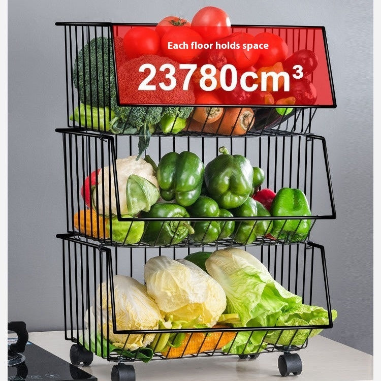 Kitchen Storage Rack Household Floor Multi-layer Storage Rack