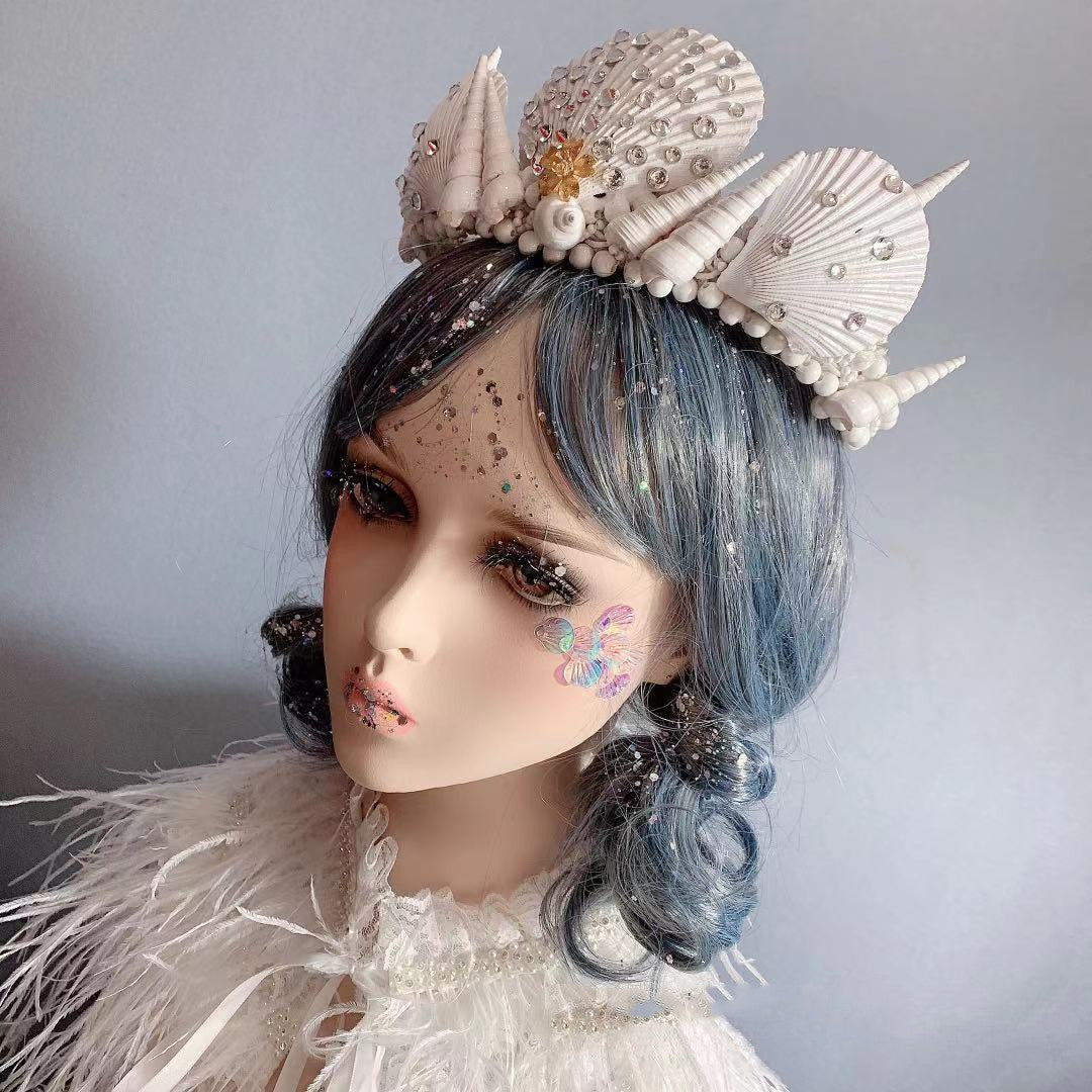 Retro Ocean Wind Mermaid Princess Headdress