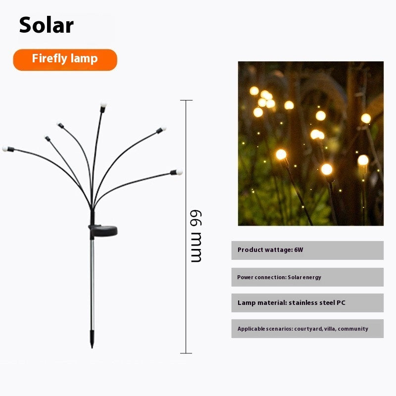 Lámpara de jardín impermeable al aire libre Solar Firefly Villa