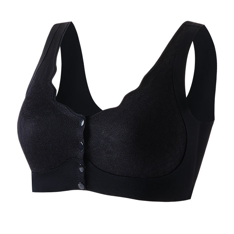 Front Button Seamless Wireless Nursing Bra